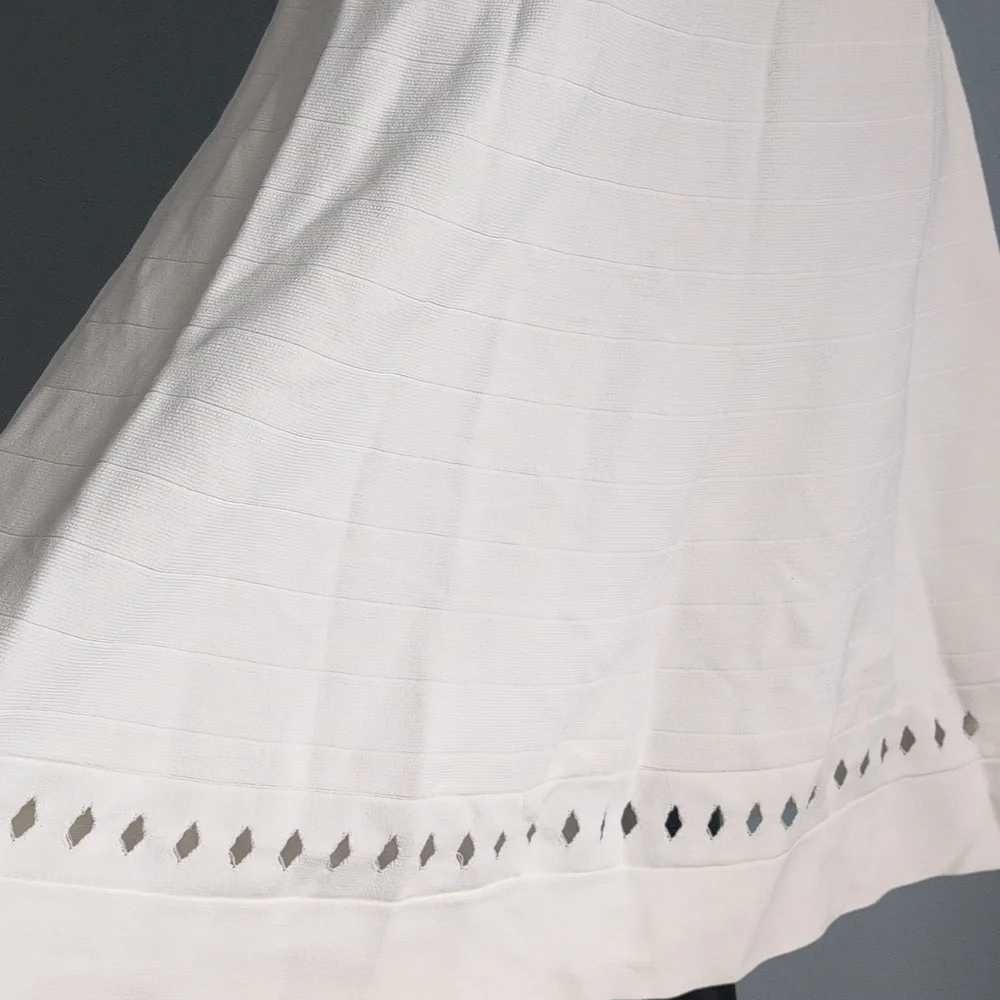 French Connection White Sleeveless Cutout Fit-and-Flare 'kai' 12 - Picture 6 of 11